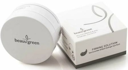 BeauuGreen гидрогелевые патчи с экстрактом морского огурца и пудрой черного жемчуга для глаз (60 штук)