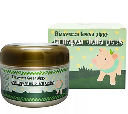 Elizavecca Green Piggy Collagen Jella Pack   Маска для лица коллагеновая с лифтинг эффектом  (100 гр)
