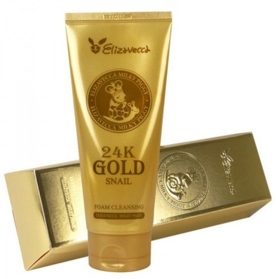Elizavecca пенка для умывания  с экстрактом улитки и золота 24K Gold Snail 180 мл